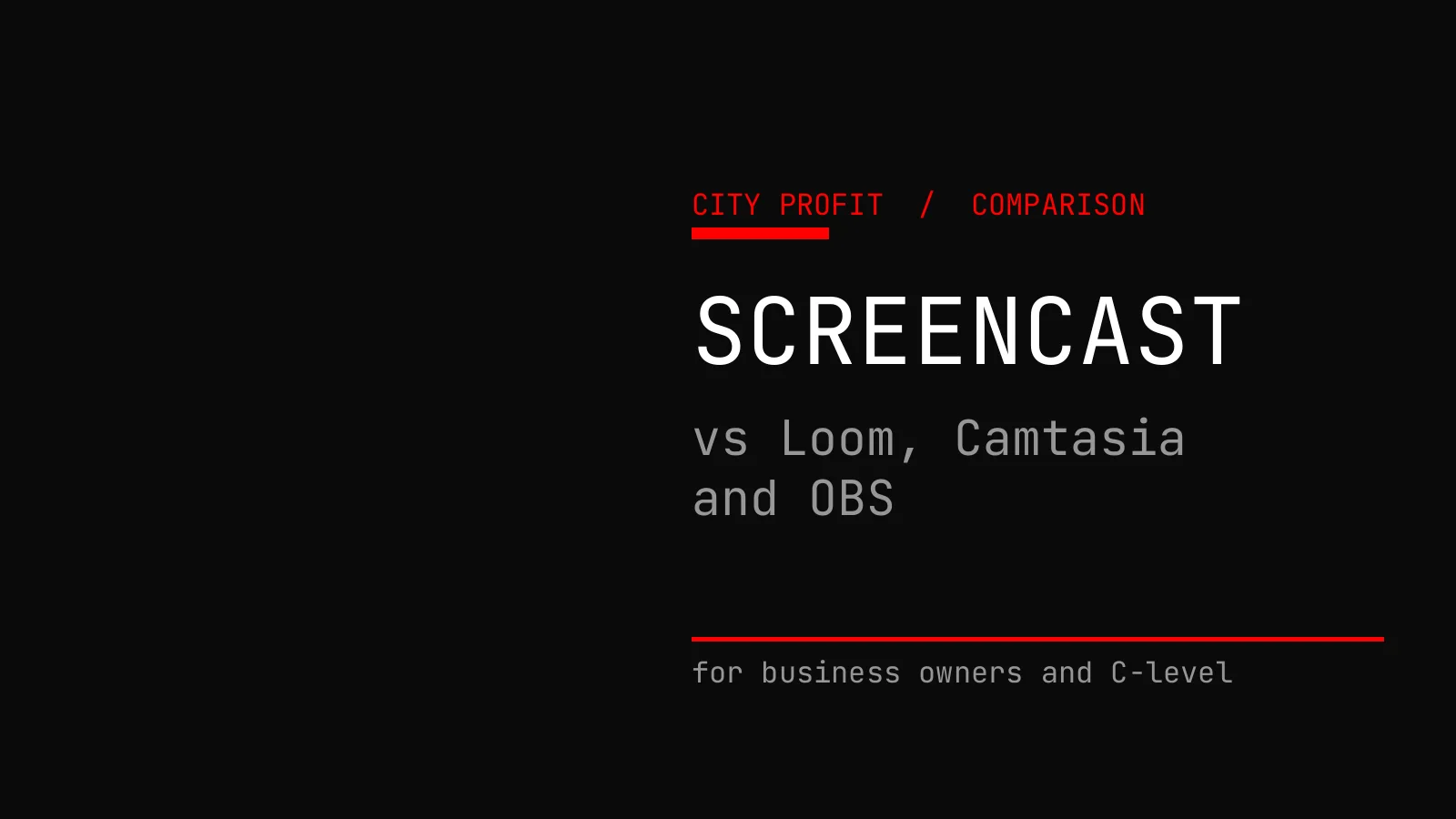 Screen Recording for Onboarding, Demos and Support: Osvitanok ScreenCast vs Loom, Camtasia and OBS